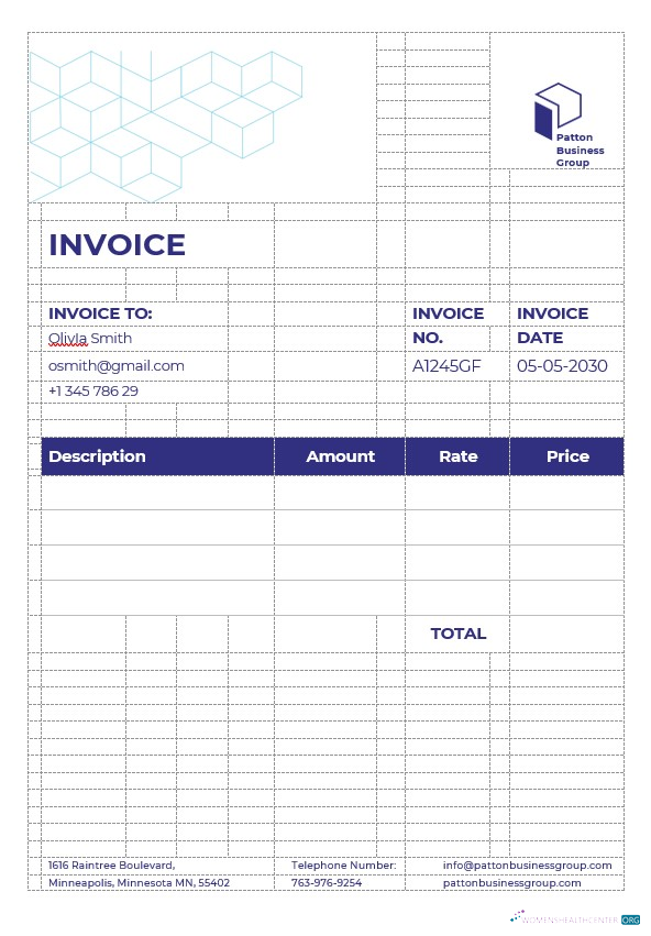 Download Business Advisor Invoice Template Photoshop template